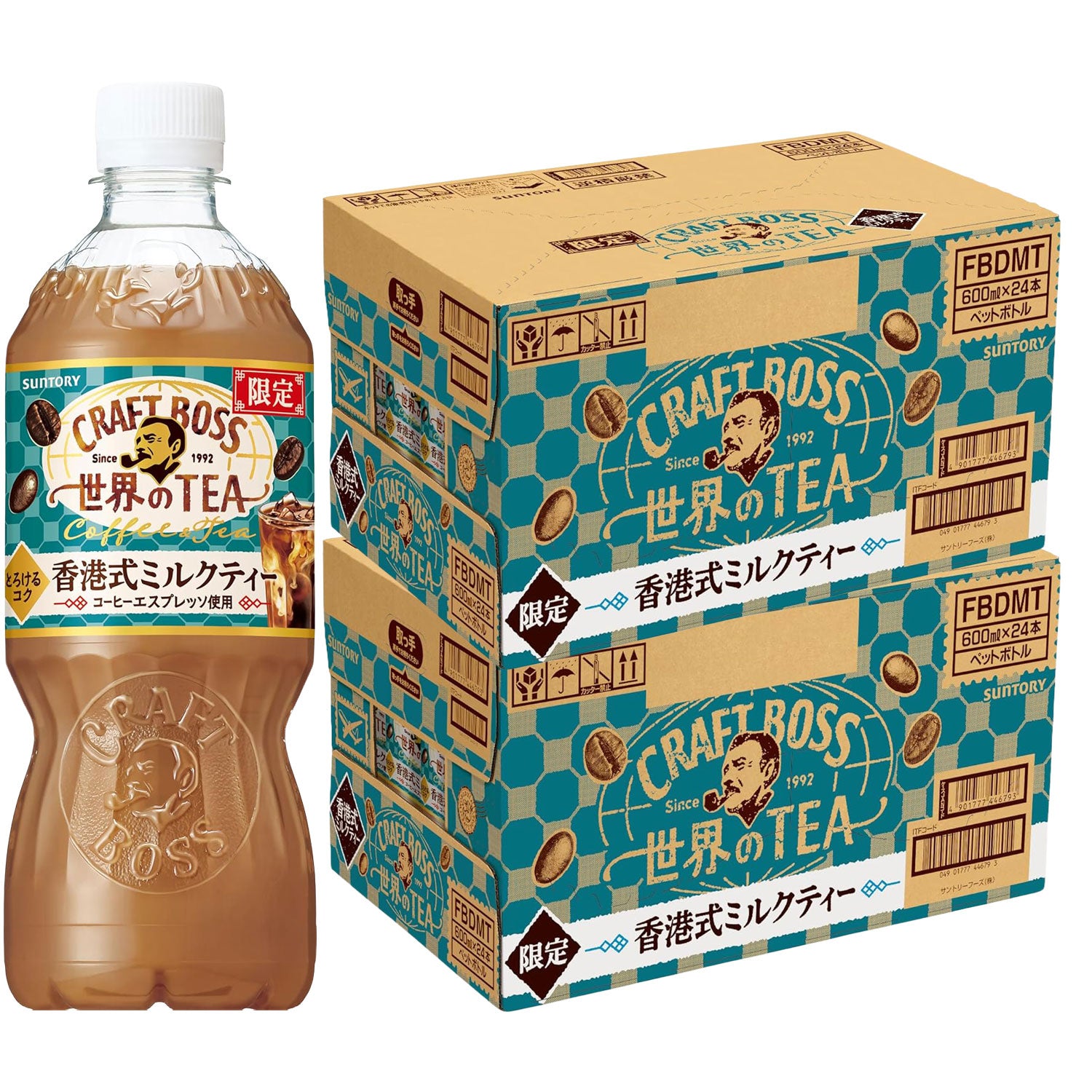 サントリー クラフトボス 世界のTEA 香港式ミルクティー PET 600ml × 2