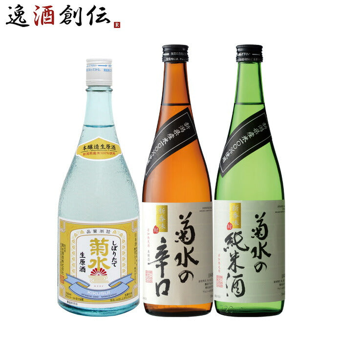 日本酒 菊水 入門 飲み比べセット 720ml 3本 しぼりたて生原酒 菊水の