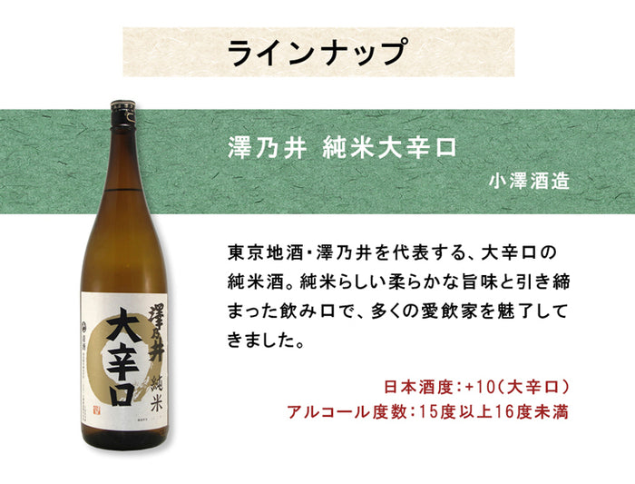 純米酒 一升瓶 5本 飲み比べセット 日本酒 1800ml 1.8L 澤乃井 栄川 茜