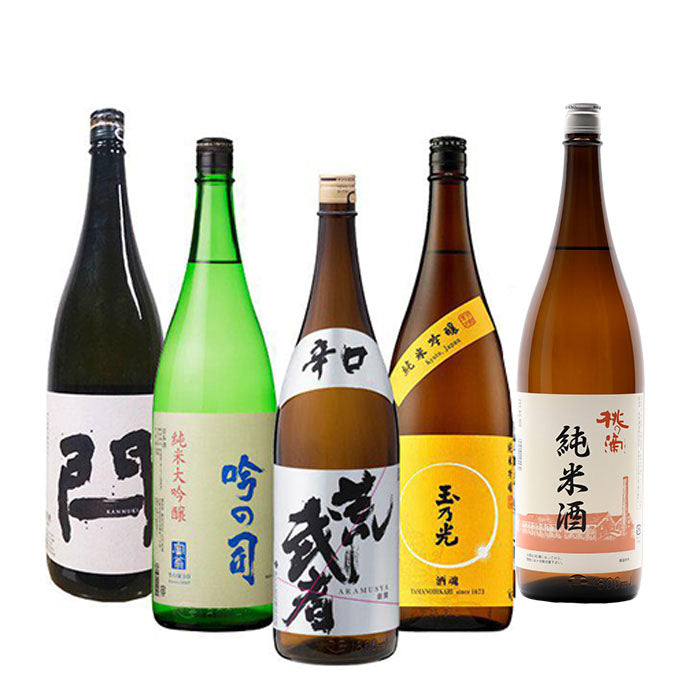 厳選！京都地酒 飲み比べセット 東山 吟の司 銀閣 酒魂 桃の滴 日本酒 1800ml 1.8L 5本 お酒