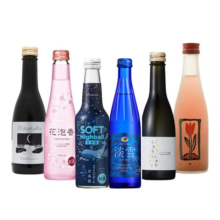日本酒 WGO 2024 金賞 スパークリング清酒 小瓶 6本 飲み比べセット ワイングラスでおいしい日本酒アワード 黄桜 白鶴 花泡香 嘉美心 Hitotoki 人気一 お酒 春夏のお酒