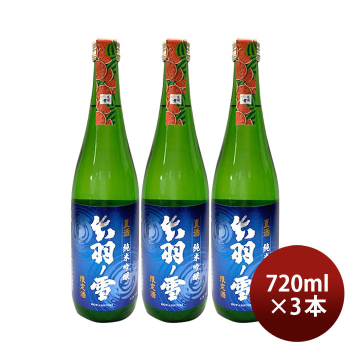 [アウトレット品]日本酒 出羽ノ雪 純米吟醸 夏酒 2024 720ml 3本 渡會本店 贈り物 清酒