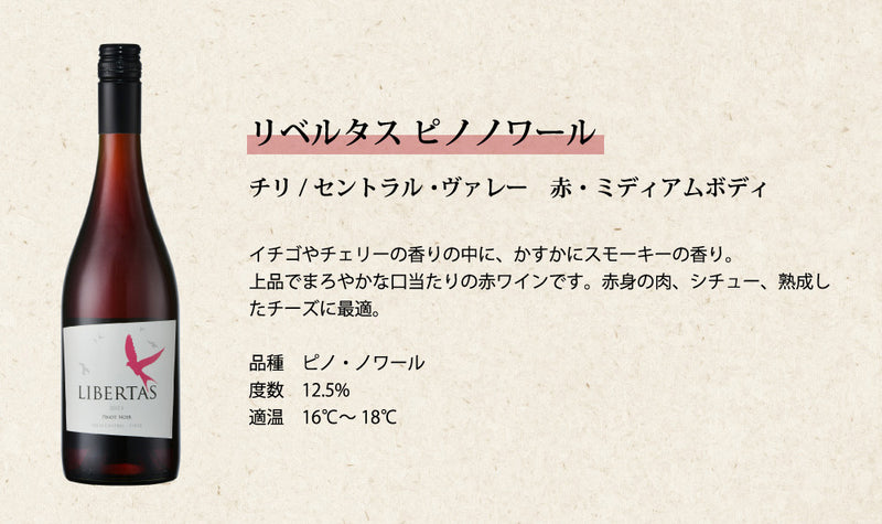 父の日 圧倒的コスパ！厳選 デイリーチリワイン 赤白5本セット ワインセット 飲み比べ LIBERTAS お酒