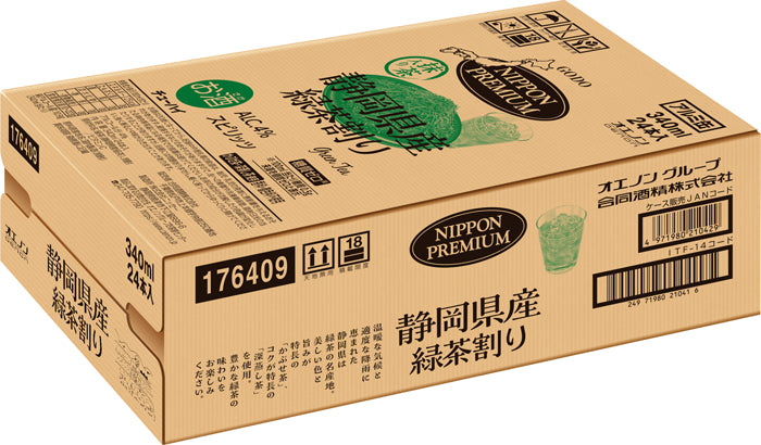 チューハイ NIPPON PREMIUM 静岡県産緑茶割り 340ml 24本 1ケース ニッポンプレミアム