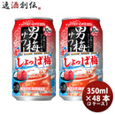 サッポロ男梅サワー通のしょっぱ梅350ml×48本（2ケース）チューハイ缶期間限定お酒サワーしょっぱ梅箱まとめ買いのし・ギフト・サンプル各種対応不可
