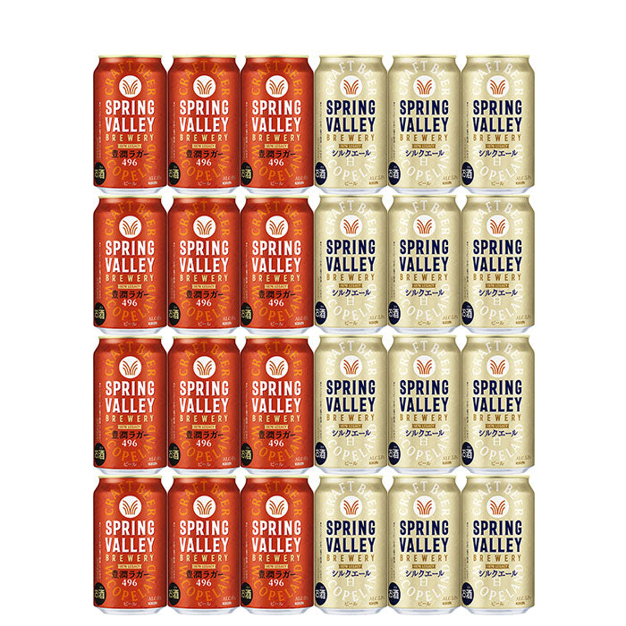 スプリングバレーブルワリー 詰め合わせ 赤＆白 350ml x 24本 飲み比べセット 豊潤ラガー496 シルクエール SPRING VALLEY BREWERY