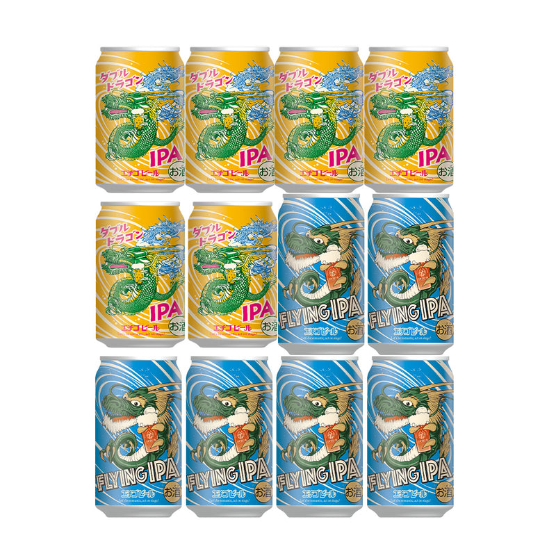 エチゴビール ダブルドラゴン IPA フライング IPA 12本 飲み比べ セット 350ml 缶 クラフトビール 新潟