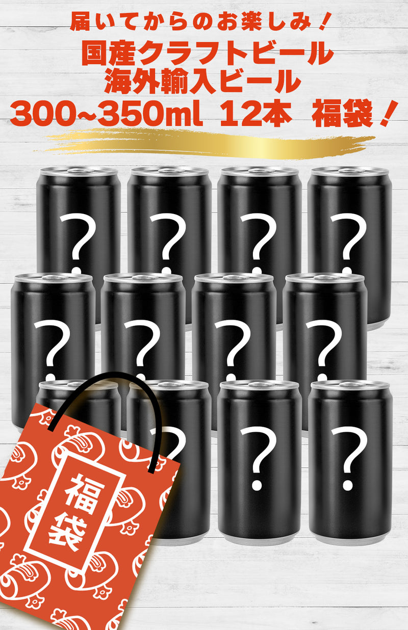 アウトレット クラフトビール 海外輸入ビール 福袋 セット 300ml ～ 350ml x 12本 訳あり 缶 ビール