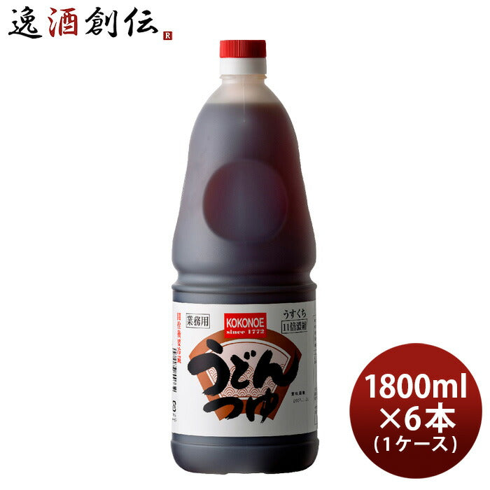 うどんつゆうすくち濃縮11倍ペット1800ml1.8L×1ケース/6本九重味淋うどんつゆ関西風九重味醂既発売