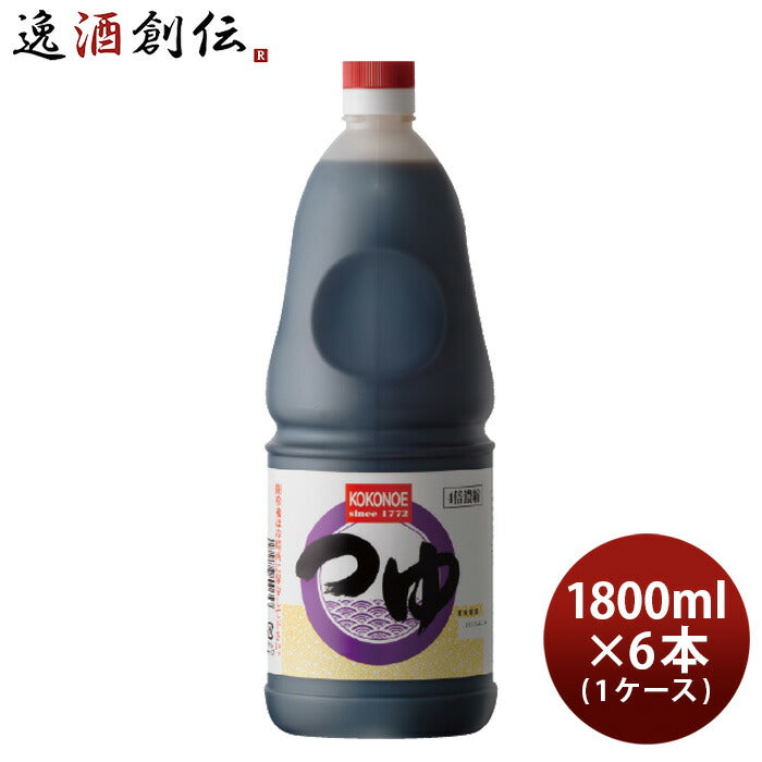 つゆ濃縮4倍ペット1800ml1.8L×1ケース/6本九重味淋そば関東風九重味醂既発売