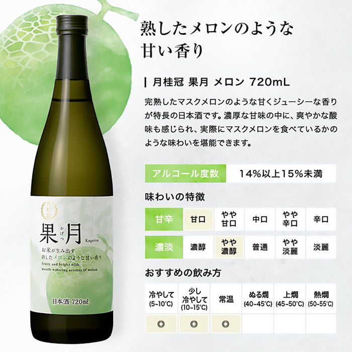日本酒 果月 メロン 720ml × 2ケース / 24本 月桂冠