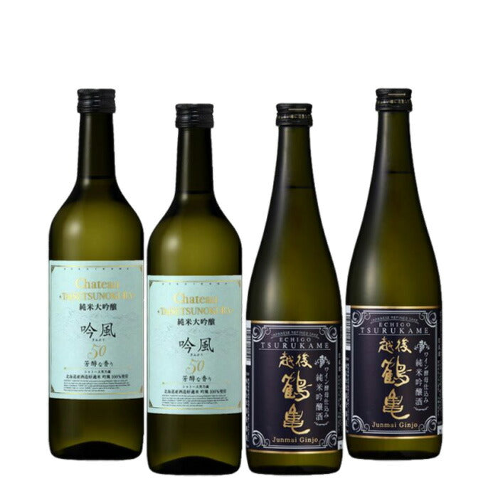 日本酒フルーティー日本酒飲み比べ 4本セット大雪乃蔵・越後鶴亀 各2本 720ml ギフト