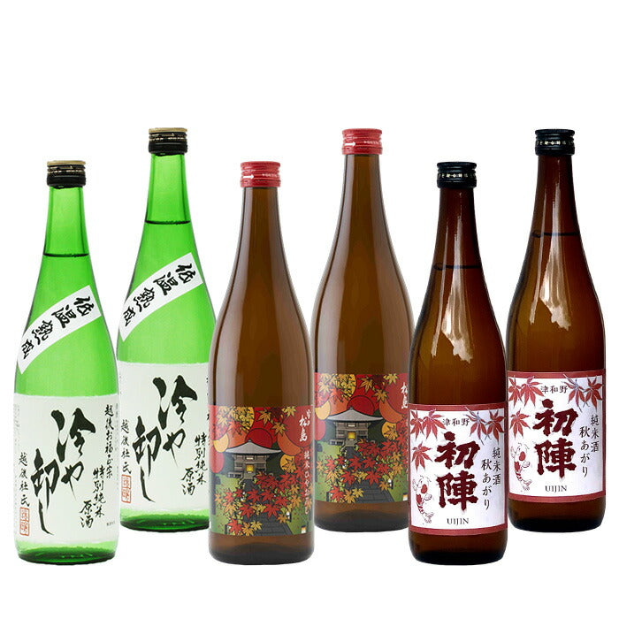 日本酒 WGO 2025受賞蔵 ひやおろし 飲み比べセット 各２本 6本 720ml ギフト 秋冬のお酒