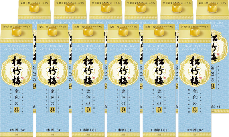 宝酒造 松竹梅 金色の９％ 紙パック 1.8L × 2ケース / 12本 日本酒