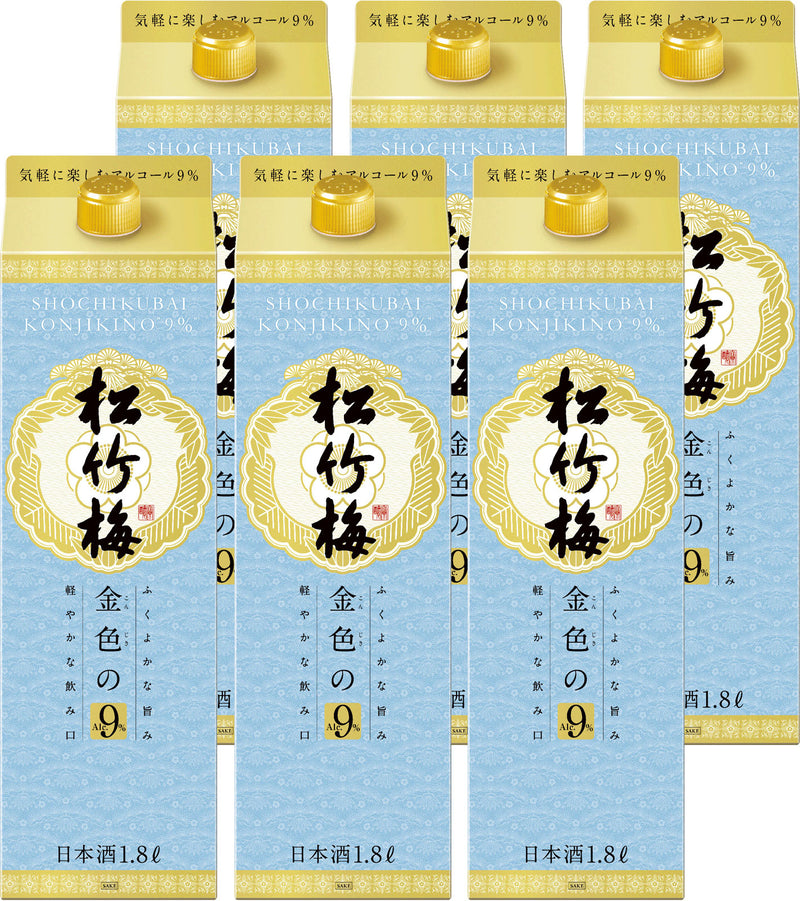 宝酒造 松竹梅 金色の９％ 紙パック 1.8L × 1ケース / 6本 日本酒
