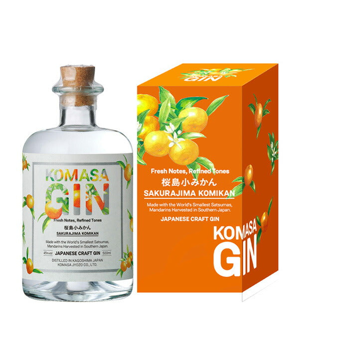 クラフトジン KOMASA GIN 桜島小みかん 500ml × 2ケース / 12本 小正醸造 ギフト 箱付き