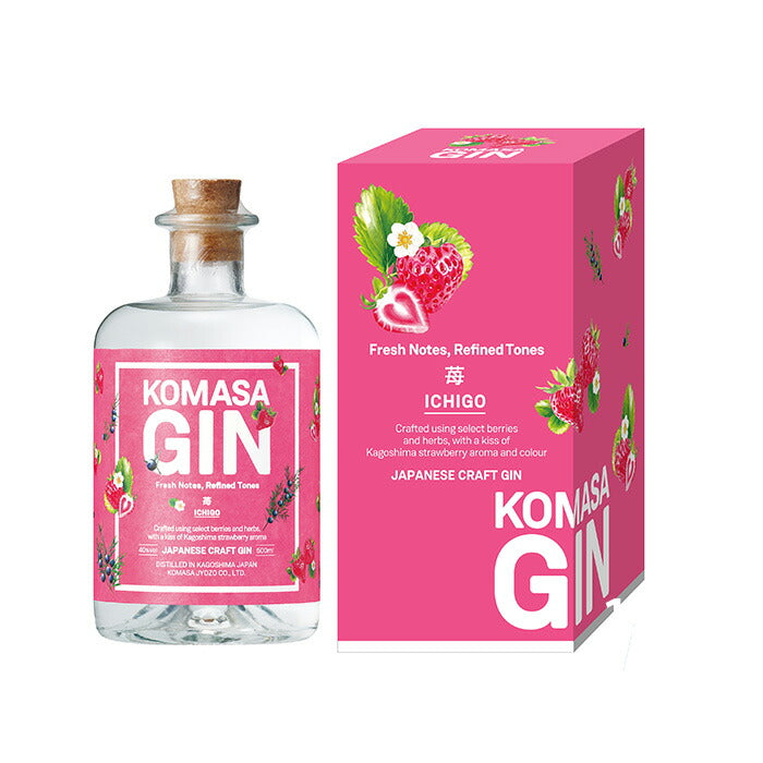 クラフトジン KOMASA GIN 苺 コマサジン 500ml × 2ケース / 12本 小正醸造 ギフト 箱付き