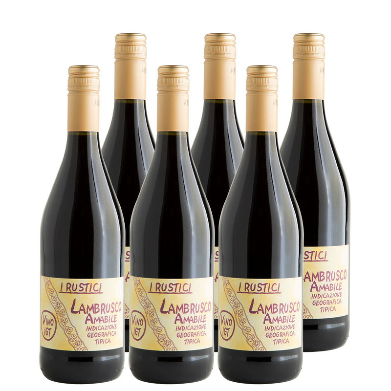 イタリア ルスティチ ランブルスコアマービレ IGTプーリア 750ml 6本 赤ワイン・甘口