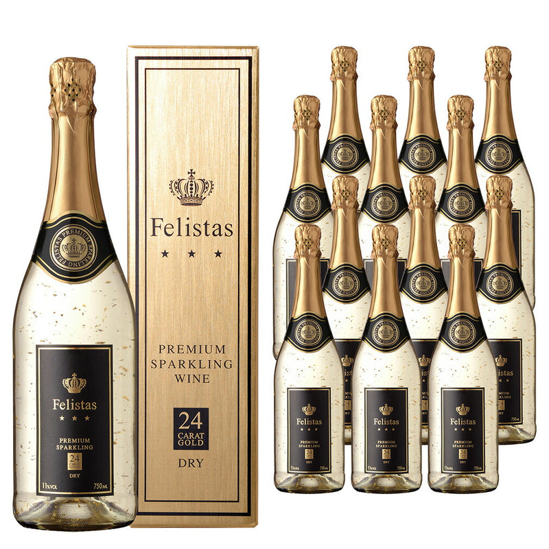 ドイツ フェリスタス スパークリングワイン 金箔入り ギフトBOX入り 750ml 12本