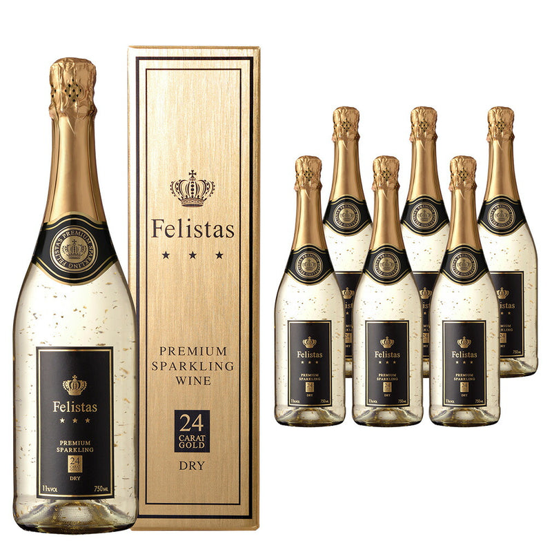 ドイツ フェリスタス スパークリングワイン 金箔入り ギフトBOX入り 750ml 6本