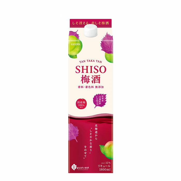 しそ梅酒 鍛高譚 TAN TAKA TAN SHISO梅酒 パック 1800ml 1.8L × 2ケース / 12本 合同酒精 10/05以降順次発送致します