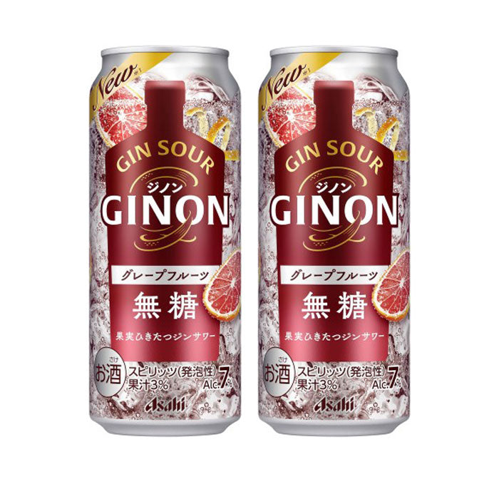 チューハイ アサヒ GINON ジノン グレープフルーツ 500ml × 2ケース / 48本 缶 のし・ギフト対応不可