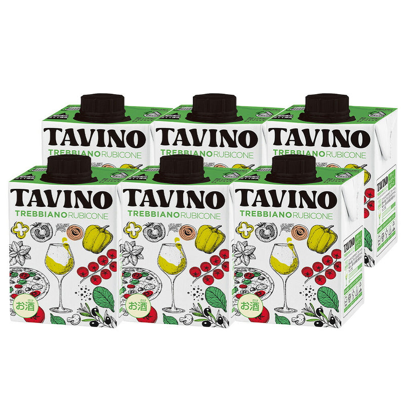 タヴィーノ トレッビアーノ ルビコーネ 白 パック TAVINO 紙パック 500ml 6本 イタリア