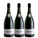 イタリア 限定品 フェッラーリ ブリュット Ferrari Brut （紙巻付き) 750ml 3本 スパークリングワイン 白 お酒