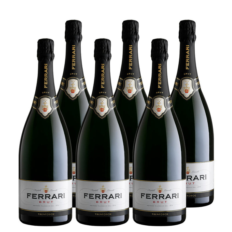 イタリア 限定品 フェッラーリ ブリュット Ferrari Brut （紙巻付き) 750ml × 1ケース / 6本 スパークリングワイン 白