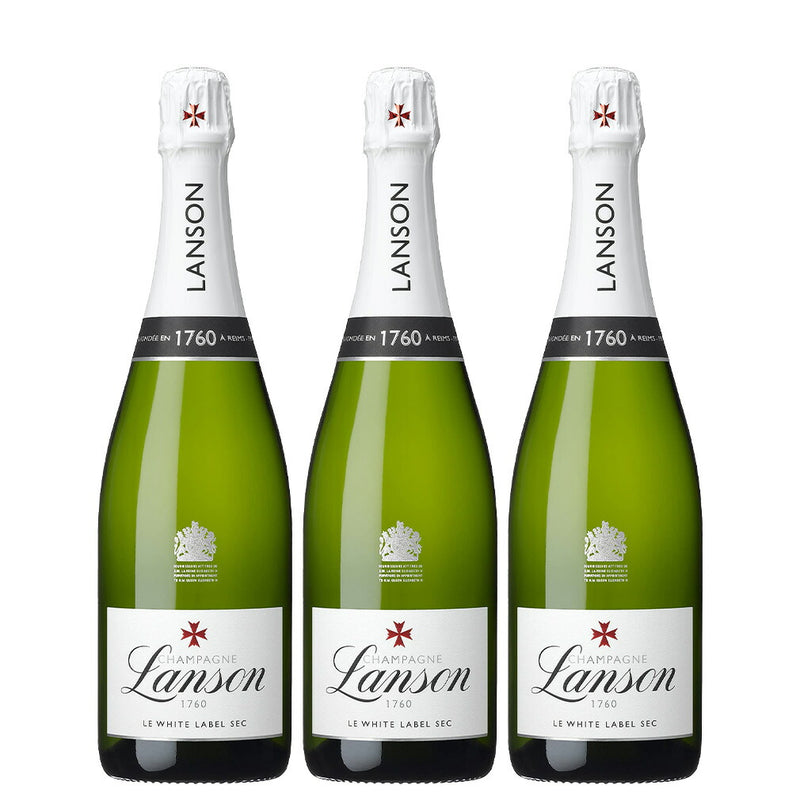 ランソン シャンパーニュ・ランソン ホワイト・ラベル セック 750ml 3本 フランス シャンパン