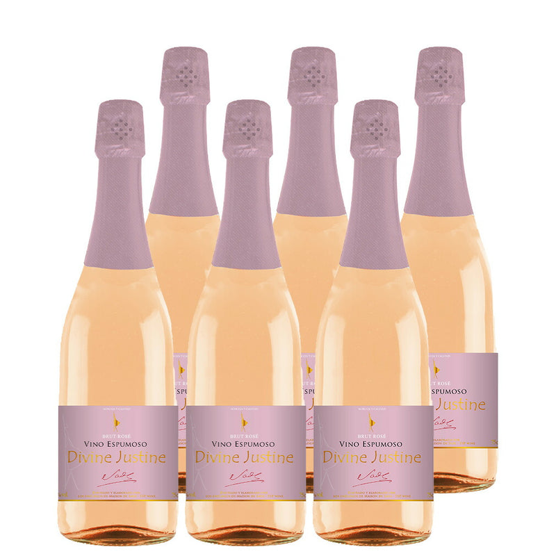 スペイン ディヴィーヌ ジュスティーヌ ブリュット ロゼ 750ml × 1ケース / 6本 泡・ロゼ