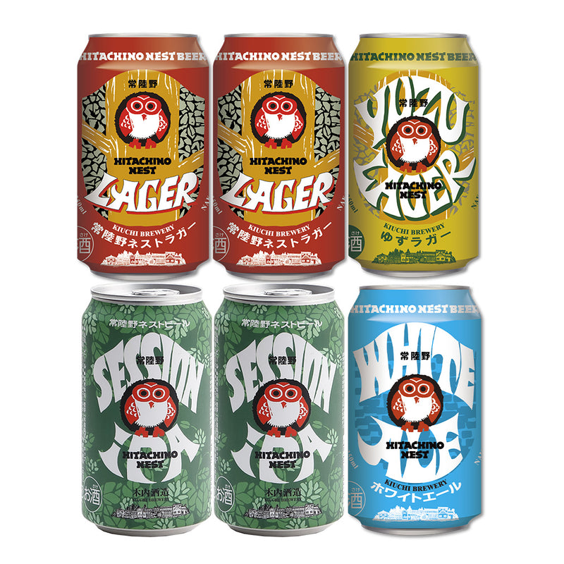 ビール 茨城県 木内酒造 常陸野ネストビール HITACHINO NEST BEER 缶4種6本セット クラフトビール お酒