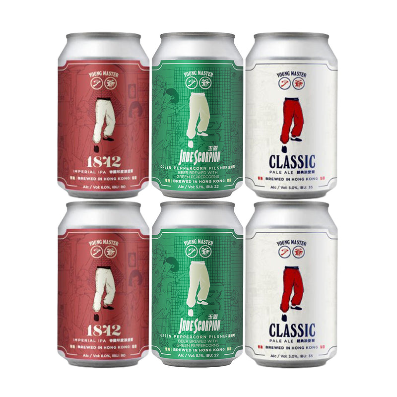 香港 YOUNG MASTER ヤングマスター 3種 飲み比べセット 缶 6本 330ml 缶 クラフトビール