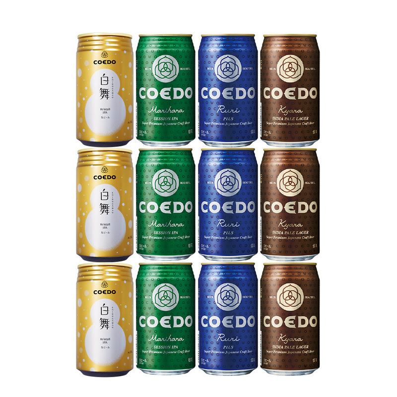 ビール COEDO コエドビール 数量限定 白舞 Shirogamau 発売記念 缶 4種 飲み比べ 12本セット お酒