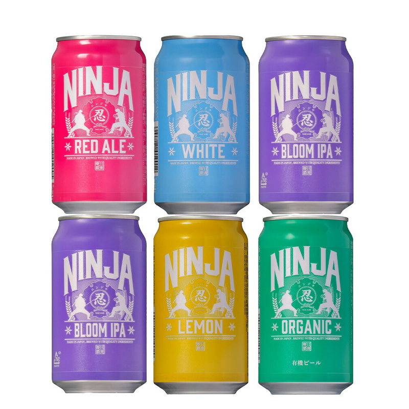 日本ビール NINJA BEER ニンジャ NINJA 缶 350ml 5種6本飲み比べセット クラフトビール