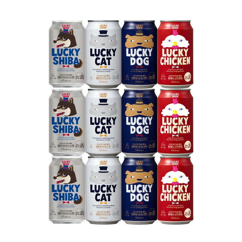 黄桜 LUCKY SHIBA ラッキー シバ 発売記念 定番＆限定 4種飲み比べ 350ml缶 12本 京都