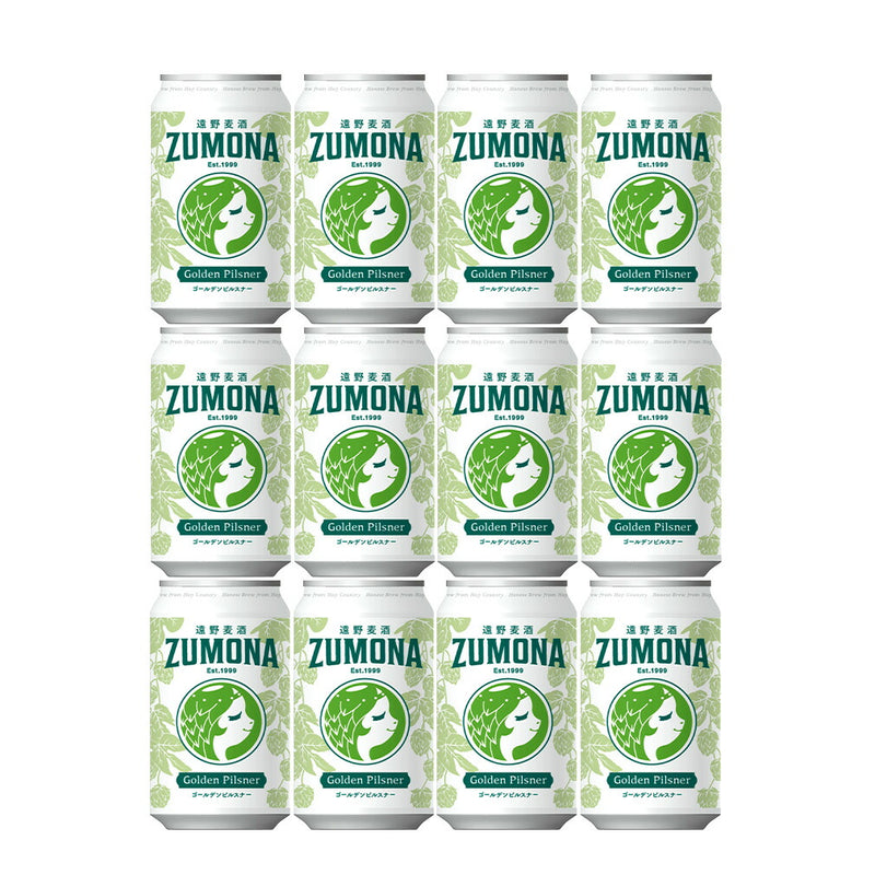 遠野麦酒 ZUMONA ズモナビール ゴールデンピルスナー 缶 350ml 12本 クラフトビール 岩手県