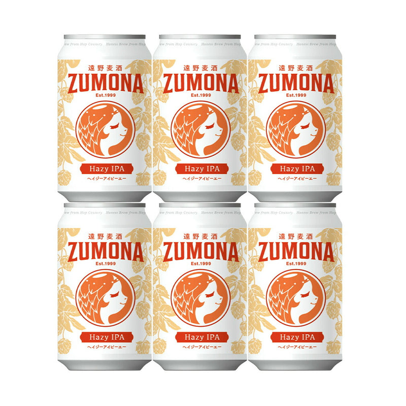 遠野麦酒 ZUMONA ズモナビール ヘイジーアイピーエー HAZY IPA 缶 350ml お試し 6本 クラフトビール 岩手県