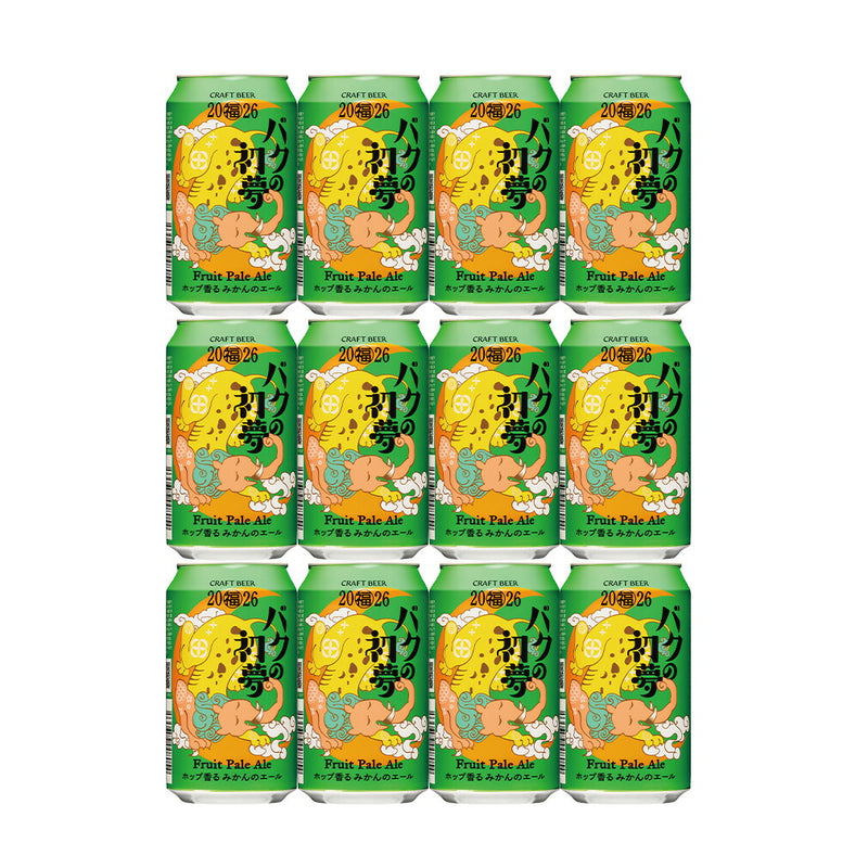 ヤッホー バクの初夢 2026 Fruit Pale Aleホップ香るみかんのエール 350ml 12本 長野