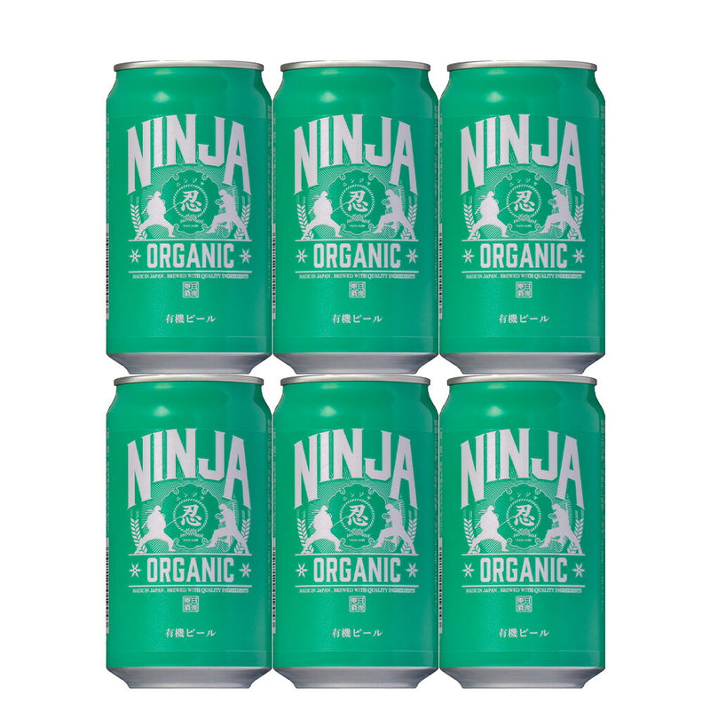 日本ビール NINJA BEER ニンジャ オーガニック NINJA ORGANIC 缶 350ml 6本 お試し クラフトビール