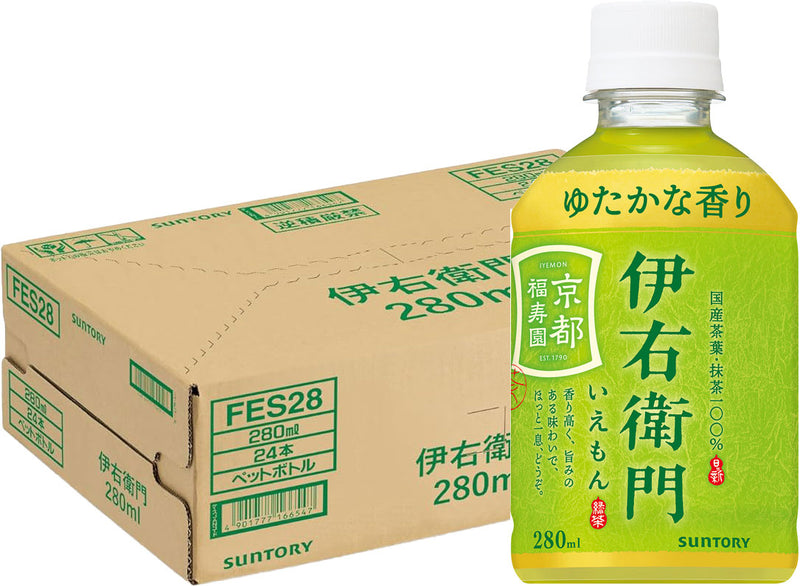 サントリー 緑茶 伊右衛門 ＰＥＴ 280ml × 1ケース / 24本 リニューアル のし・ギフト対応不可