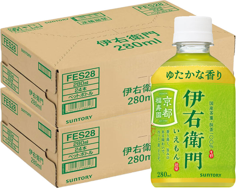 サントリー 緑茶 伊右衛門 ＰＥＴ 280ml × 2ケース / 48本 リニューアル のし・ギフト対応不可