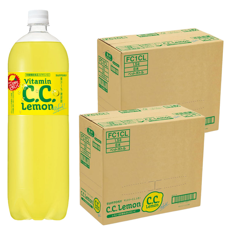 サントリー CC レモン 1.5L × 2ケース / 16本 リニューアル 03/17以降