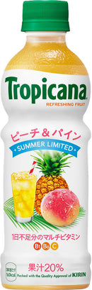 トロピカーナ リフレッシュフルーツ ピーチ＆パイン ＰＥＴ 330ml × 1ケース / 24本  のし・ギフト対応不可