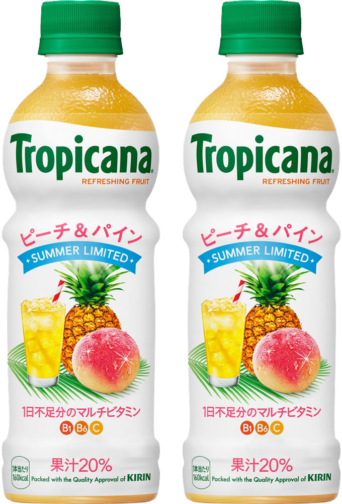 トロピカーナ リフレッシュフルーツ ピーチ＆パイン ＰＥＴ 330ml × 2ケース / 48本
