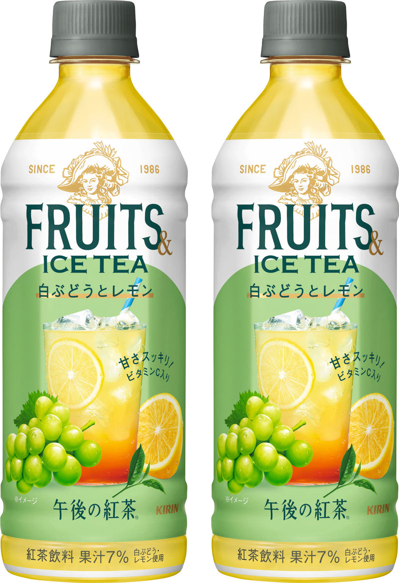 キリン 午後の紅茶 FRUITS&ICE TEA 白ぶどうとレモン 500ml × 2ケース / 48本 フルーツ＆アイスティー