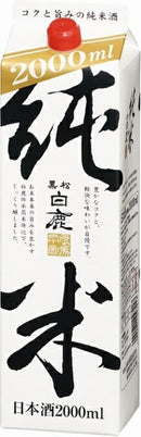 黒松白鹿 純米 2000ml 2Lパック 2000ml 2L 6本 1ケース ギフト 父親 誕生日 プレゼント
