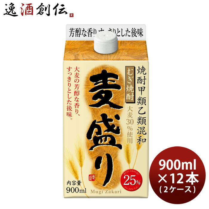 麦焼酎麦盛り25度パック900ml×2ケース/12本焼酎合同酒精