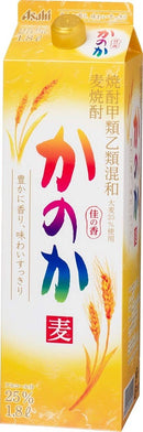 アサヒ 麦焼酎 かのか 25度 紙パック 1800ml 1.8L×1本 ギフト 父親 誕生日 プレゼント