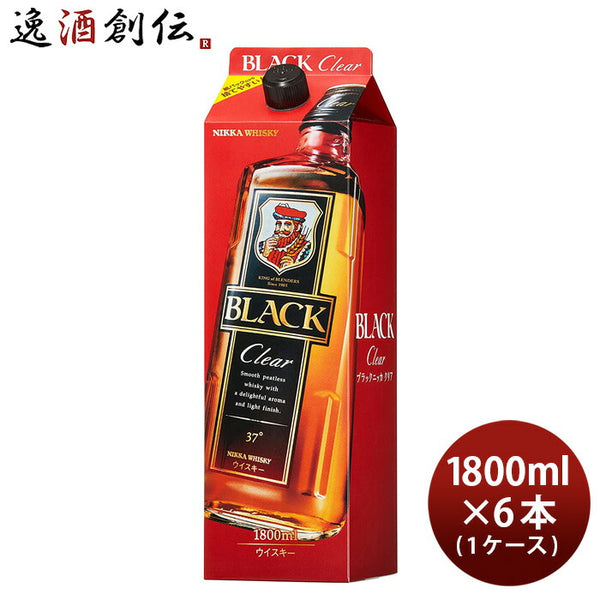 ブラックニッカ クリア パック 1800ml 1.8L 6本 1ケース アサヒ ウイスキー